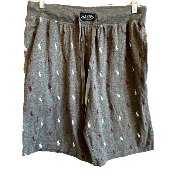 Polo by Ralph Lauren Other - Polo Ralph Lauren Mens Med 100% Cotton Gray Sleep Shorts AOP Pony Logo MSRP $50